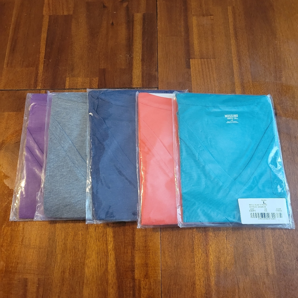 NWT Five Mossimo V-Neck Shirts